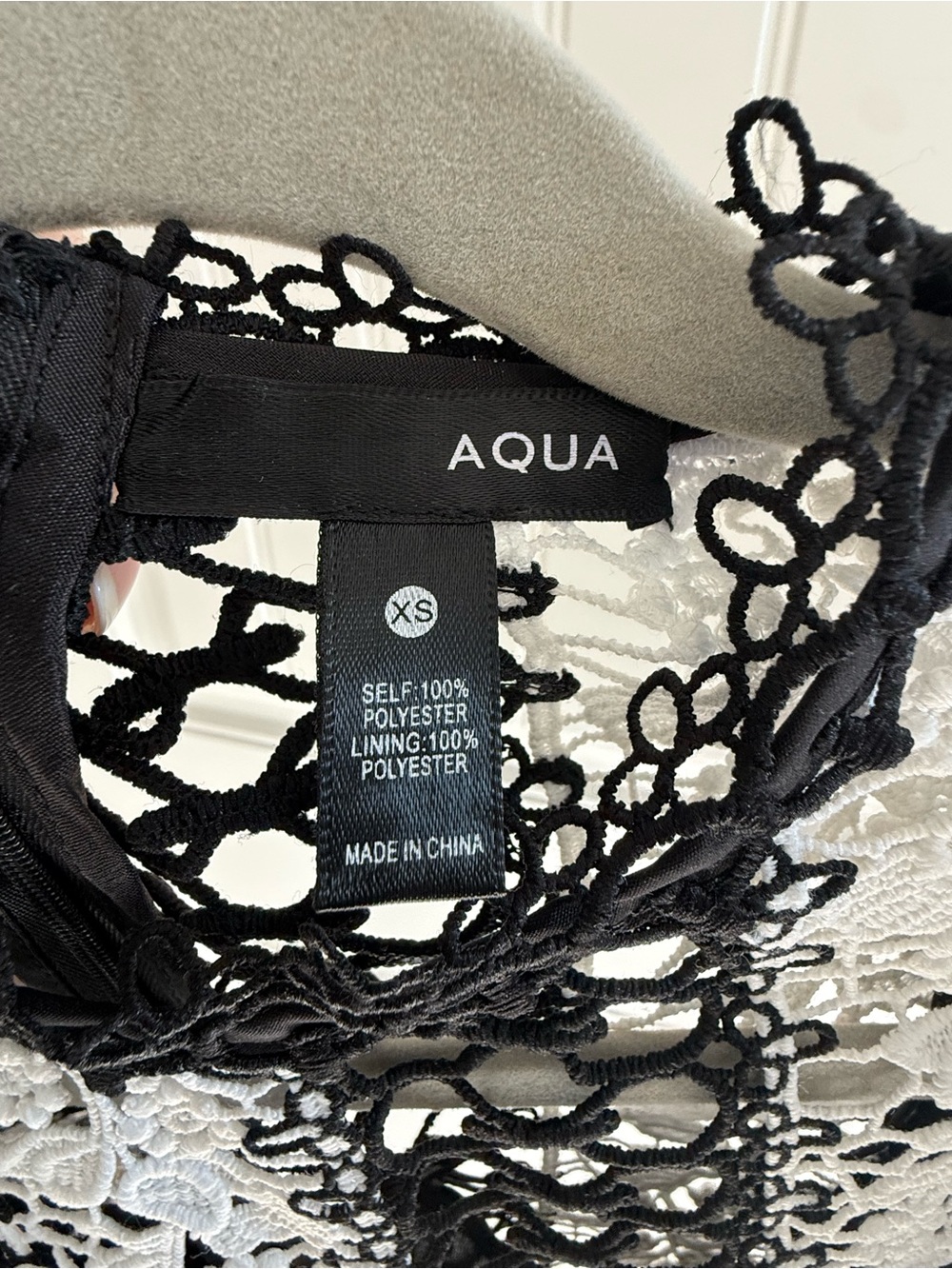 Aqua Black Lace Overlay Chemise